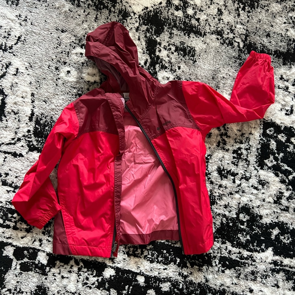 Red kids Columbia windbreaker